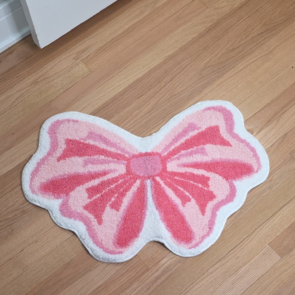 Pink Bow Shaped Rug